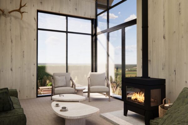 3D vakantiewoning maison Louette (10) vakantiewoning maison louette zithoek met haard